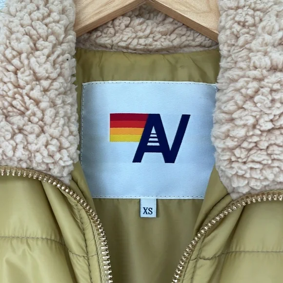 Authentic, handmade, Aviator Nation sunburst jacket, khaki color